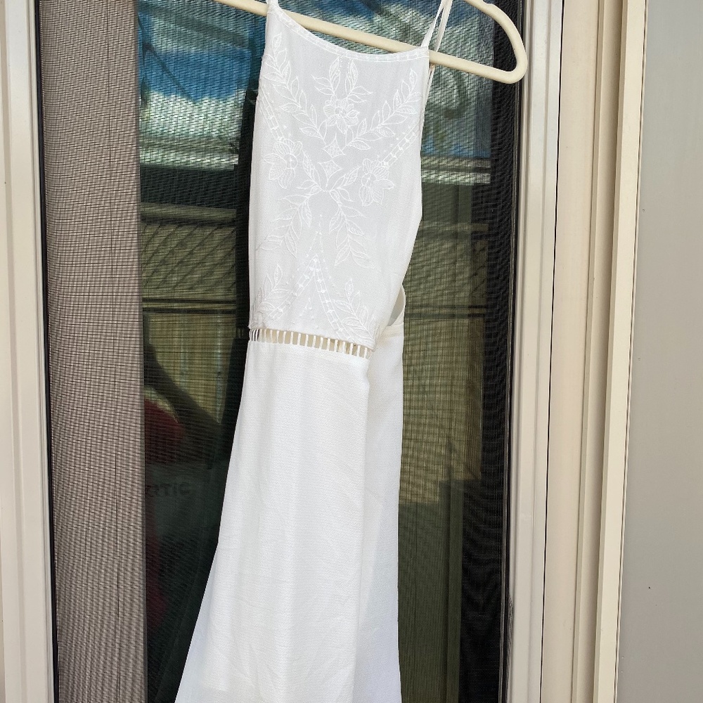 White Lush dress floral bride graduation